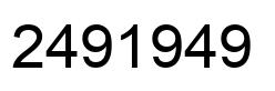 Number 2491949 black image