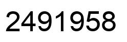 Number 2491958 black image