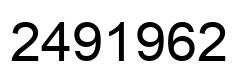 Number 2491962 black image