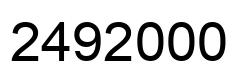 Number 2492000 black image