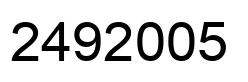 Número 2492005 imagen negro