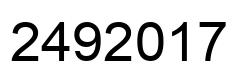 Number 2492017 black image