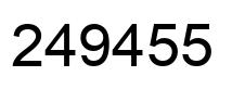 Number 249455 black image
