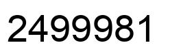 Number 2499981 black image