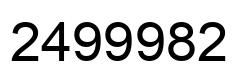 Number 2499982 black image