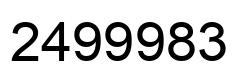 Number 2499983 black image