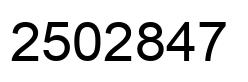 Number 2502847 black image