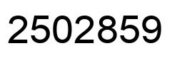 Number 2502859 black image