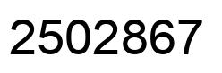 Number 2502867 black image