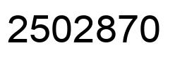 Number 2502870 black image