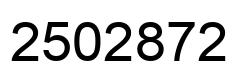 Number 2502872 black image