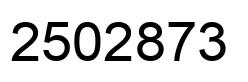 Number 2502873 black image