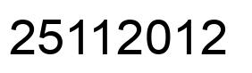 Number 25112012 black image
