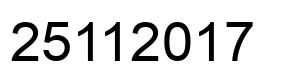 Number 25112017 black image
