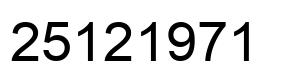Number 25121971 black image