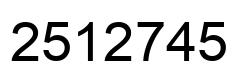 Number 2512745 black image