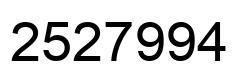 Number 2527994 black image