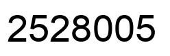 Number 2528005 black image