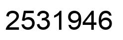 Number 2531946 black image