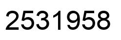 Number 2531958 black image