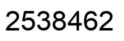 Número 2538462 imagen negro