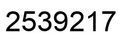 Number 2539217 black image