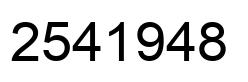 Number 2541948 black image
