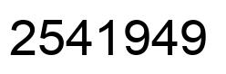 Number 2541949 black image
