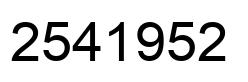 Number 2541952 black image