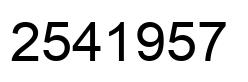 Number 2541957 black image