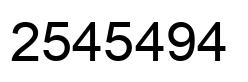 Number 2545494 black image