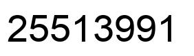 Number 25513991 black image
