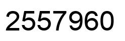 Number 2557960 black image
