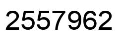 Number 2557962 black image
