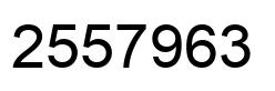Number 2557963 black image