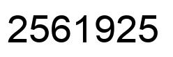 Número 2561925 imagen negro