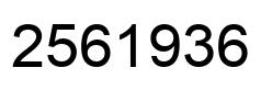 Number 2561936 black image