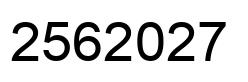 Número 2562027 imagen negro