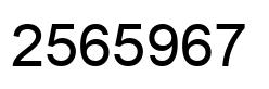 Number 2565967 black image