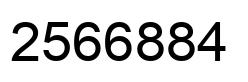 Number 2566884 black image