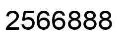 Number 2566888 black image