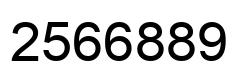 Number 2566889 black image