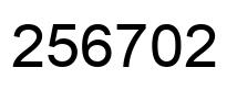Número 256702 imagen negro