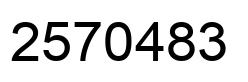 Number 2570483 black image