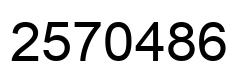 Number 2570486 black image
