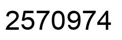 Number 2570974 black image