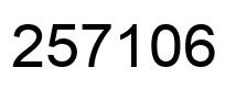 Number 257106 black image