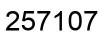 Number 257107 black image