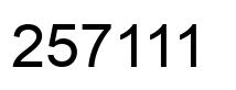 Number 257111 black image
