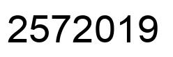 Number 2572019 black image